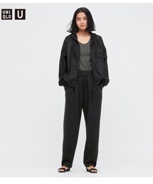 UNIQLO | UNIQLO U スウェットギャザーパンツ black M(スウェットパンツ)