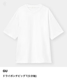 GU | GU ドライポンチビッグTシャツ white M(Tシャツ/カットソー)