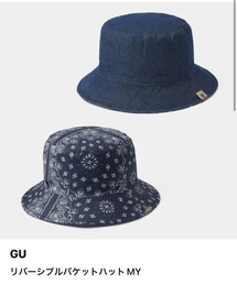 GU | GU MIHARAYASUHIRO リバーシブルバケットハット blue(ハット)