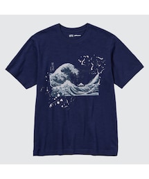 UNIQLO | UNIQLO 北斎 アート・オブ・ウォーター UT グラフィックTシャツ (半袖・レギュラーフィット） XL(Tシャツ/カットソー)