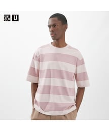 UNIQLO | UNIQLO U ボーダーTシャツ pink L(Tシャツ/カットソー)
