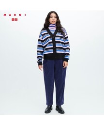 UNIQLO | UNIQLO MARNI コーデュロイワイドフィットタックパンツ  blue XL(スラックス)