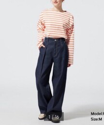 GU | Gu輕型牛仔寬褲(パンツ)