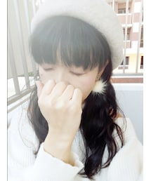 白ファー | イヤリング