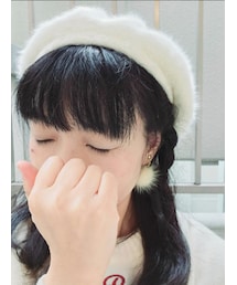 白ファー | イヤリング