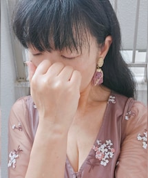 刺繍リボン | イヤリング