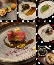 うさこのスウィーツ同盟会 | 女子会ごはん✨️(もう1品あったけど、がっついて食べちゃって📷撮り損ねちゃった…。厳密には沢山撮り損ねて、撮ってたお友達に📷もらいました🤣)創作フレンチの食材は、全て地元産＆無農薬野菜など、こだわってるみたいでした。たくさん話して笑って。多忙の日々をしばし忘れられた素敵な時間でした🍀(その他)