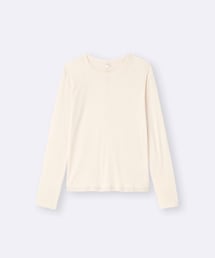 GU | ソフトシアークルーネックT(長袖)(Tシャツ/カットソー)
