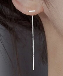 SHEIN | チェーンデコレーションピアス(ピアス（両耳用）)