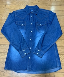 NAVY | USED デニムウエスタンシャツ(シャツ/ブラウス)