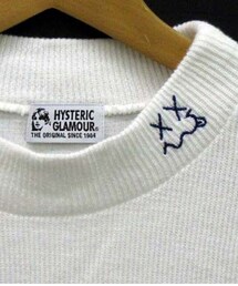 HYSTERIC GLAMOUR | HIS FACE刺繍 5分袖モックネックカットソー(Tシャツ/カットソー)
