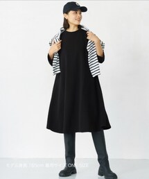 coca（coca） | ワンピースエンボス加工Aラインロングワンピース(ワンピース/ドレス)