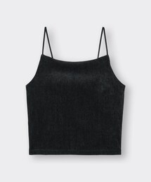GU | ブラフィールベロアクロップドキャミソール(キャミソール)