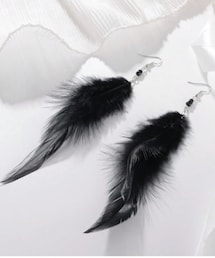 SHEIN | フェザー ボヘミアンピアス(ピアス（両耳用）)