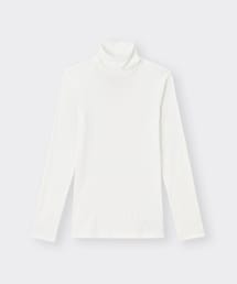 GU | ストレッチリブタートルネックＴ(Tシャツ/カットソー)
