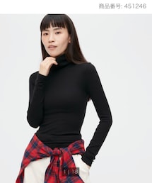 UNIQLO | ヒートテックシームレスリブタートルネックT(極暖・長袖)(トップス)
