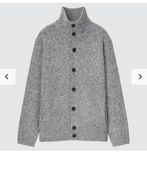 UNIQLO | スフレヤーンローゲージカーディガン03gray M size ¥3990(ニット/セーター)