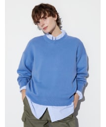 UNIQLO | スムースコットンリラックスクルーネックセーター(ニット/セーター)