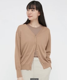 UNIQLO | uvカットスーピマコットンVネックカーディガン(長袖)990円(カーディガン/ボレロ)