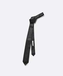 SUBLATIONS | SHEEP LEATHER NARROW TIE .12【BLACK】(ネクタイ)