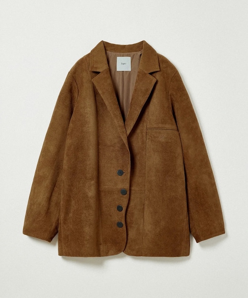 もえか / ecrum｜Eaphi￤CLASSIC WAVE JACKET ー FAUX SUEDEの