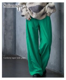 Soiunique | コーデュロイ素材　超ワイドパンツ ［Soiunique］(その他パンツ)