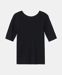 PLST | UVカットレーヨンブレンド2WAYセーター（半袖）(Tシャツ/カットソー)