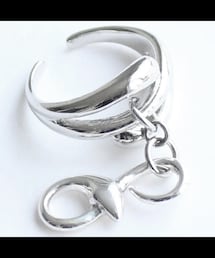 ALBINO | アックユランSV925トップ付きイヤーカフアレンジ2wayフリーリング(リング)