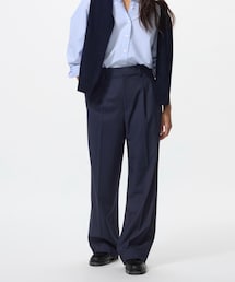 UNIQLO | タックワイドパンツ  ¥3990(パンツ)