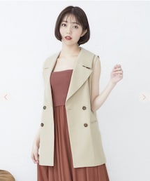 LILLIAN CARAT | ビッグカラージレ　¥9790(ベスト)