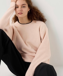 UNIQLO | スフレヤーンクルーネックセーター　¥2990(ニット/セーター)