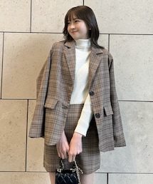 HOLIDAY&HOLIDAY | グレンチェックセットアップ　¥9680(テーラードジャケット)