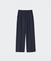UNIQLO | タックワイドパンツ(丈長め)(その他パンツ)