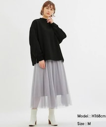 GU | チュールプリーツロングスカートQ(スカート)