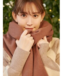 Her lip to | herlipto Cashmere-blend Fringe Scarf　ブラウン(ストール/ショール)