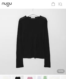 nugu | [plain]スリムラウンドシャツ black(Tシャツ/カットソー)