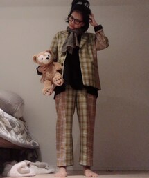 ear PAPILLONNER | 【resume(レジュメ)】コンビチェックパンツ(その他パンツ)