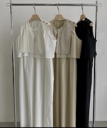 willfully | square collar short SH & deep neck OP(ワンピース)