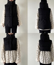 CFT. | removable down hood vest/black(ダウンベスト)