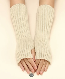 SHEIN | ソリッドニットフィンガーレスグローブ(アームカバー)