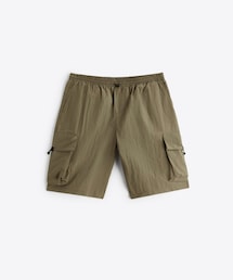 ZARA | パラシュートカーゴバミューダパンツ(カーゴパンツ)