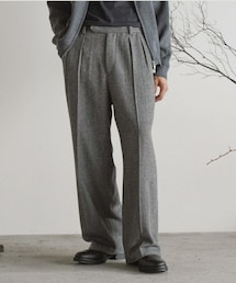 shiun | TWEED STRAIGHT TROUSERS(パンツ)