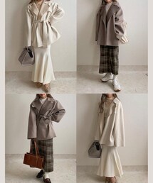 fuuphy | カラールーズフィットジャケット / Cream : Brown / ¥4,300(ジャケット/アウター)
