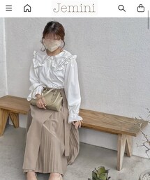 Jemini | ハニーラッププリーツスカート / ¥4,970 beige (スカート)