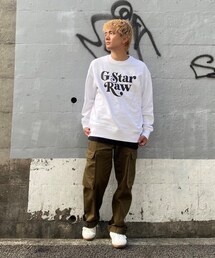 G-STAR | UNISEX FOXY BOXY SWEATER/グラフィックロゴスウェット(スウェット)