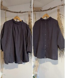 tsukuru & Lin. | 黒と青の小さなギンガムチェック。2way。(シャツ/ブラウス)