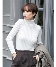 fifth | フィットニットタートルトップス/リブニット(ニット/セーター)