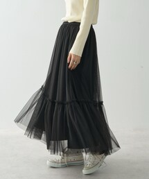 AMERICAN HOLIC | ティアードチュールスカート(スカート)