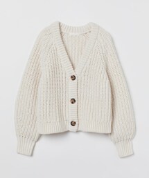 H&M | リブニットカーデガン / Knitted Cardigan / 3999円(カーディガン/ボレロ)