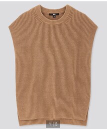 UNIQLO | コットンブレンドサイドスリットベスト(ベスト)